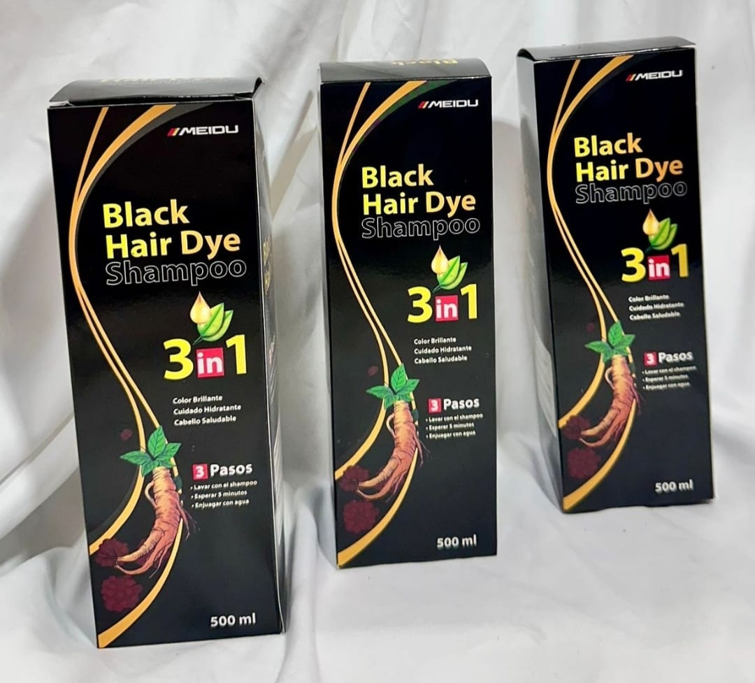 DESPIDETE DE LAS CANAS EN MINUTOS BLACK HAIR DYE SHAMPOO
