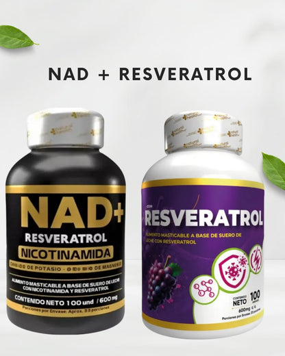 NAD + RESVERATROL COMBO ANTIEDAD