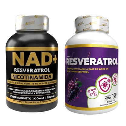 NAD + RESVERATROL COMBO ANTIEDAD